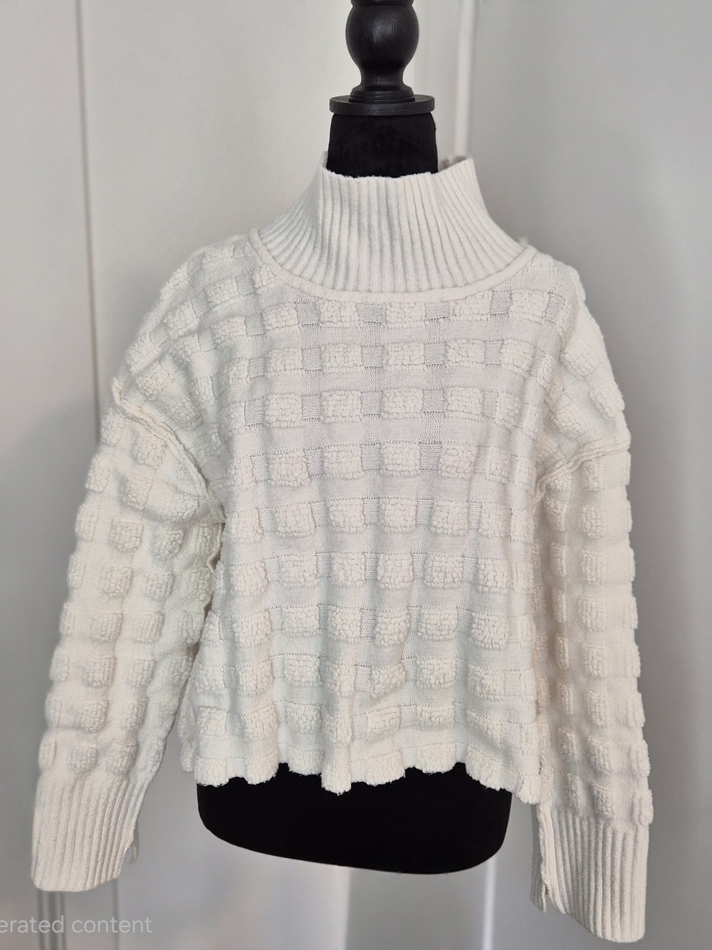 WE THE FREE ~ Cozy Textured Crop Turtleneck Sweater